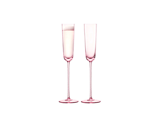 Champagne Theatre Champagne Flute 120ml Braid/Dawn Pink x 2