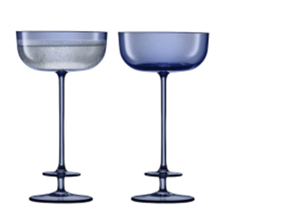 Champagne Theatre Champagne Saucer 210ml Tier/Midnight Blue x 2