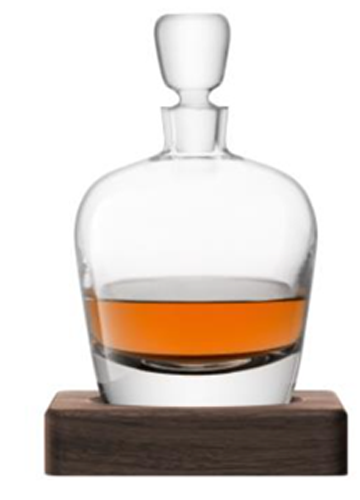 Whisky Arran Decanter 1LClear &Walnut Base