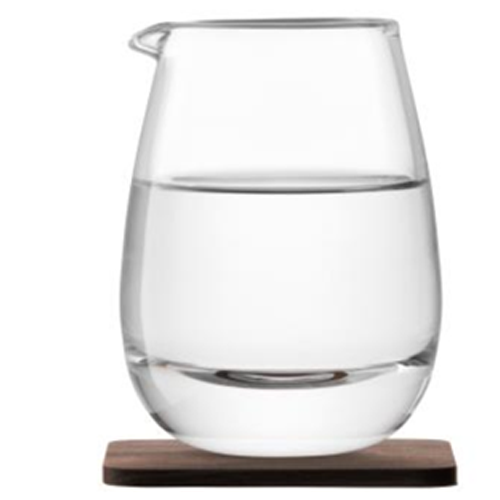 Whisky Islay Jug 300 ml Clear Walnut Coaster