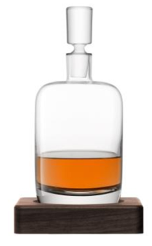 Whisky Renfrew Decanter 1.1l Clear and Walnut Base