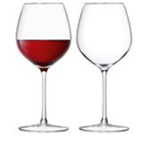 Red Wine glass 750ml clear x 2