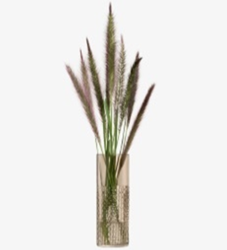 Wicker Vase H20cm Taupe