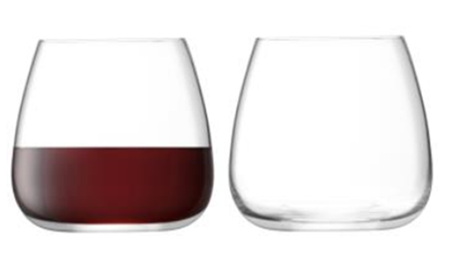Wine Culture Stemless Wine Glass 385ml Clear x 2