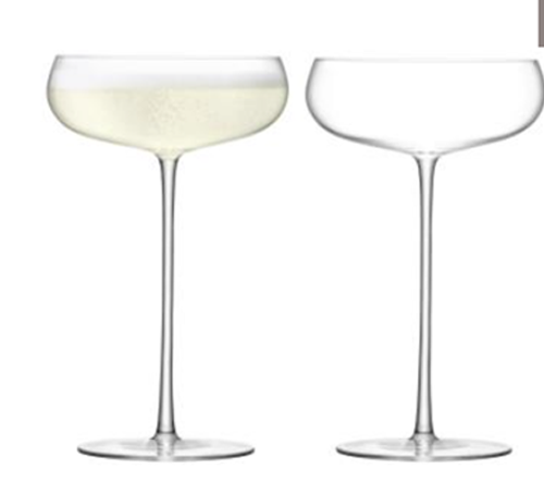 Wine Culture Wine Champagne Saucer 320ml Clear x 2