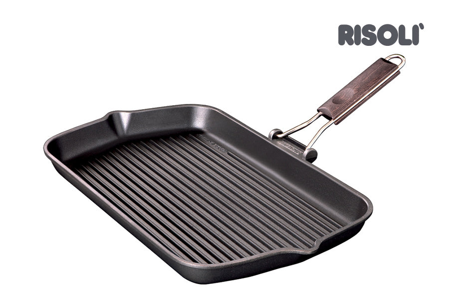 Grill Pan XL Granito With Wooden Folding Handle