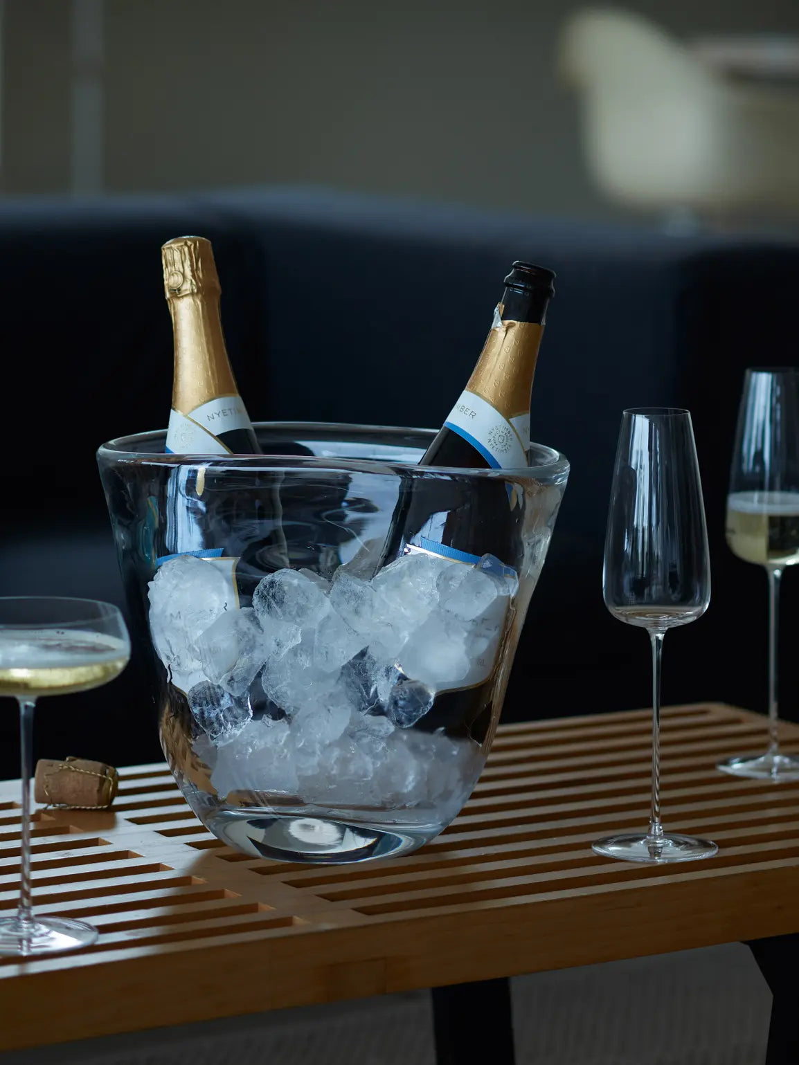 Celebrate Dual Champagne Bucket H27cm Clear