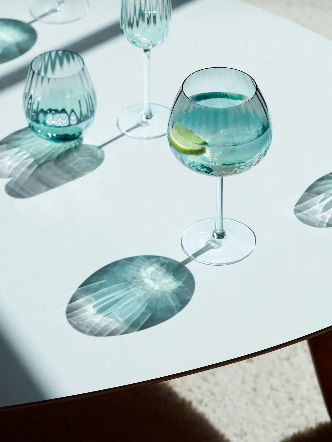 Dusk Balloon Goblet 650ml Green/Grey x 2