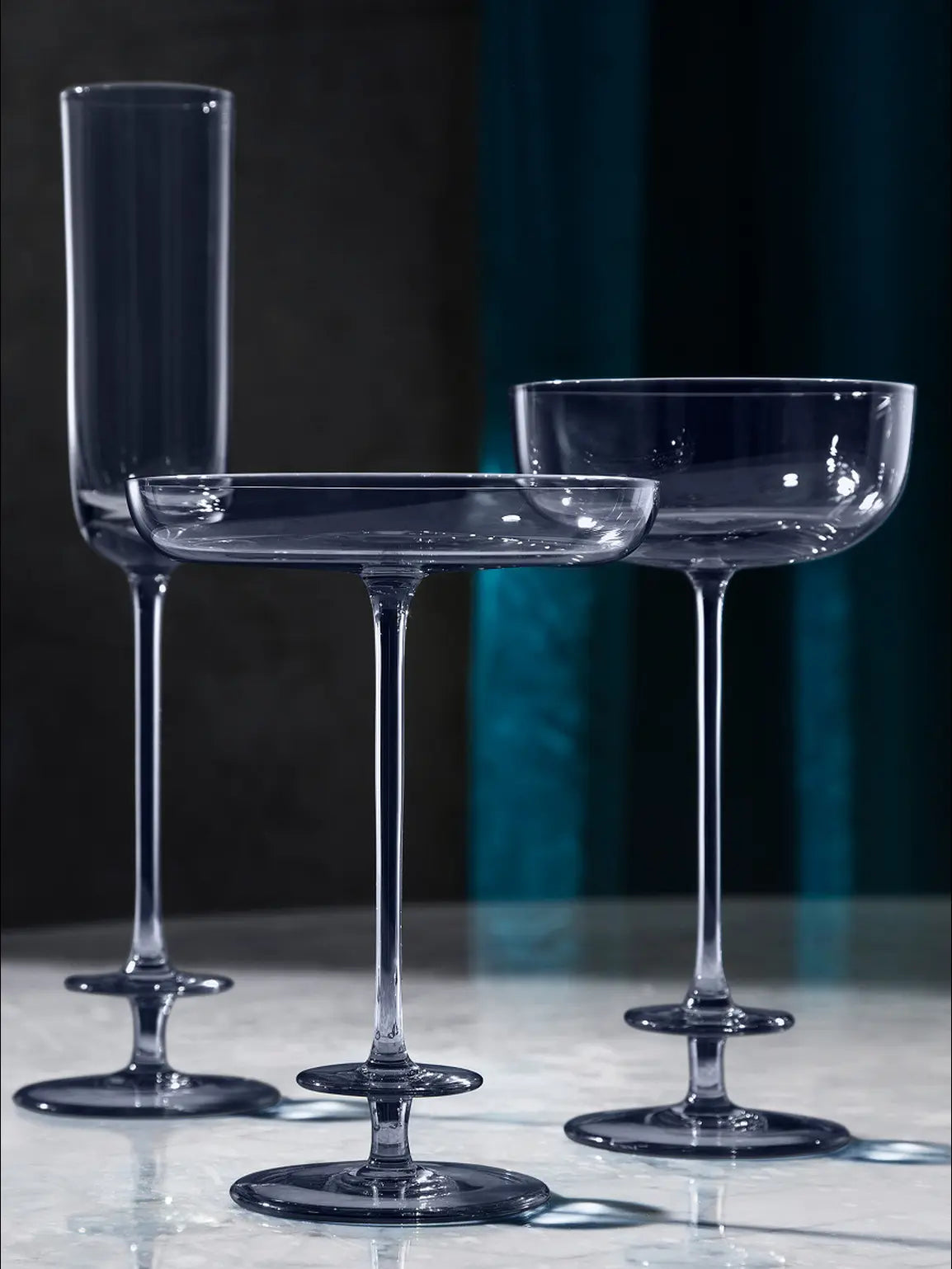 Champagne Theatre Champagne Flute 130ml Tier/Midnight Blue x 2