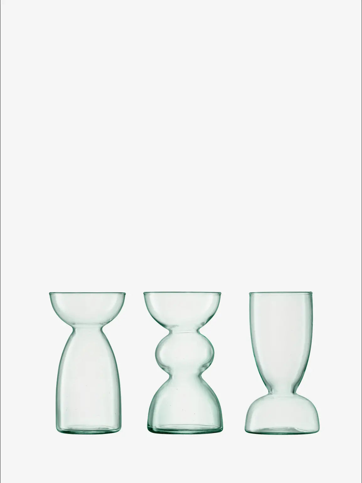 Canopy Trio Vase Set H13cm Clear