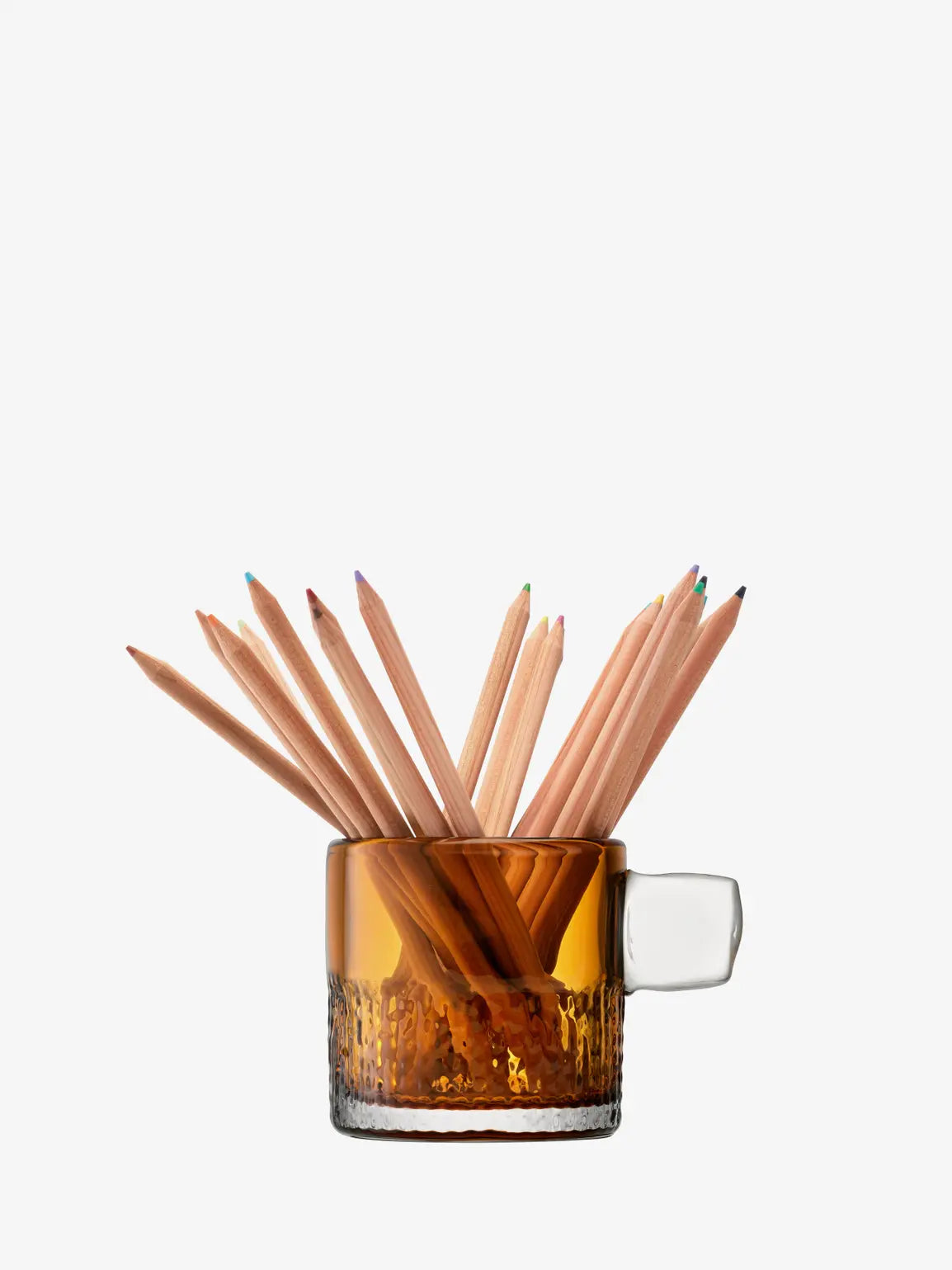 Handle Tealight Holder H9cm Amber