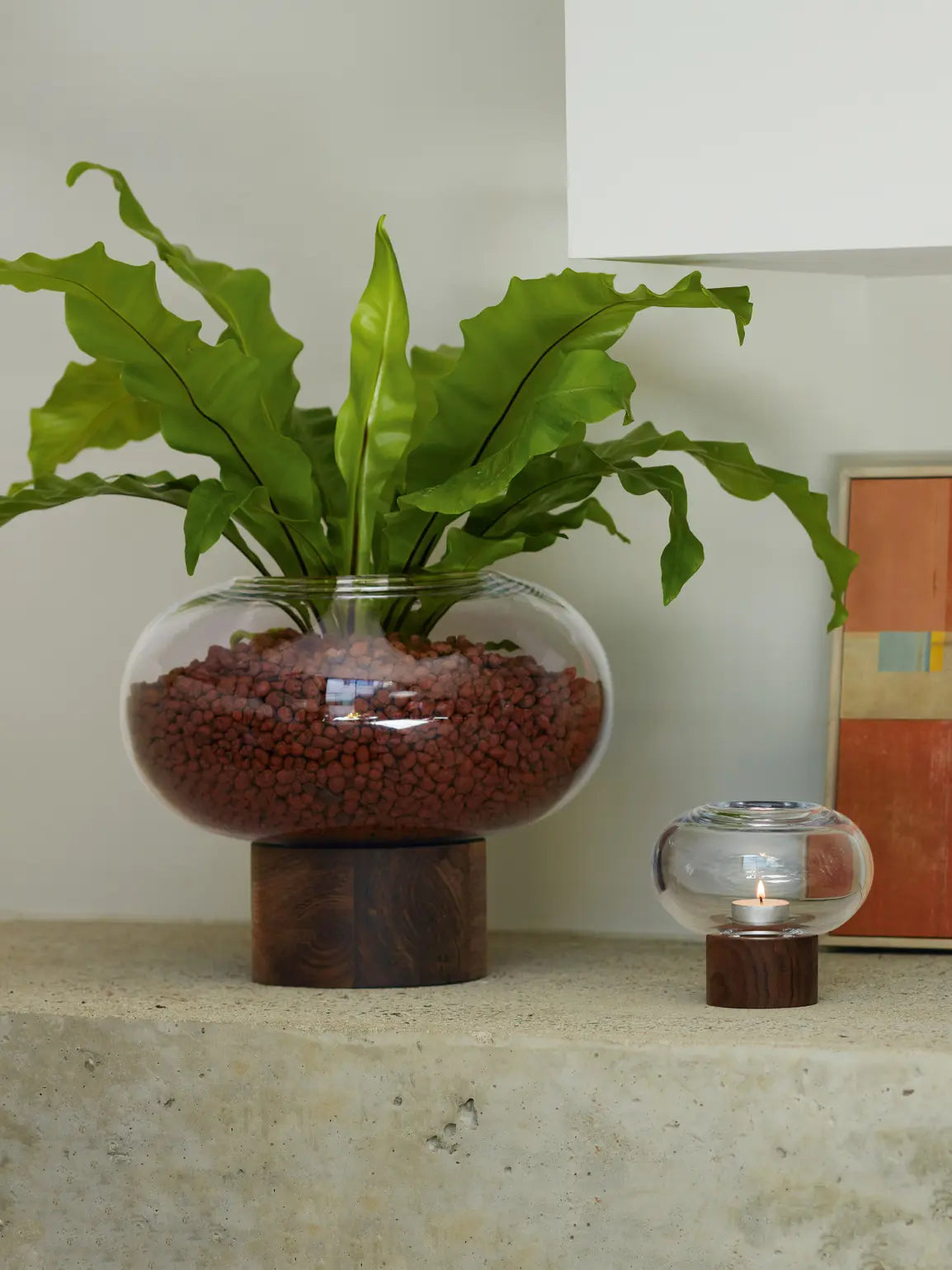 Oblate Vase/Lantern H28cm