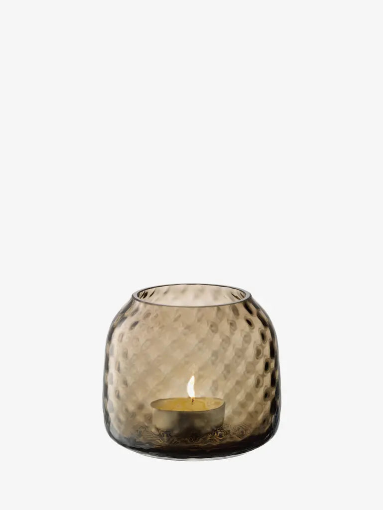 Dapple Tealight Holder/vase Brown