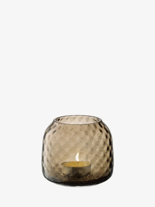 Dapple Tealight Holder/vase Brown