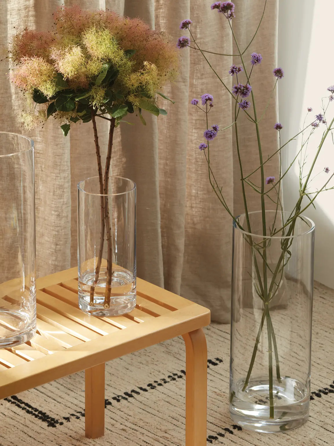 Column Vase H28 x D13cm Clear