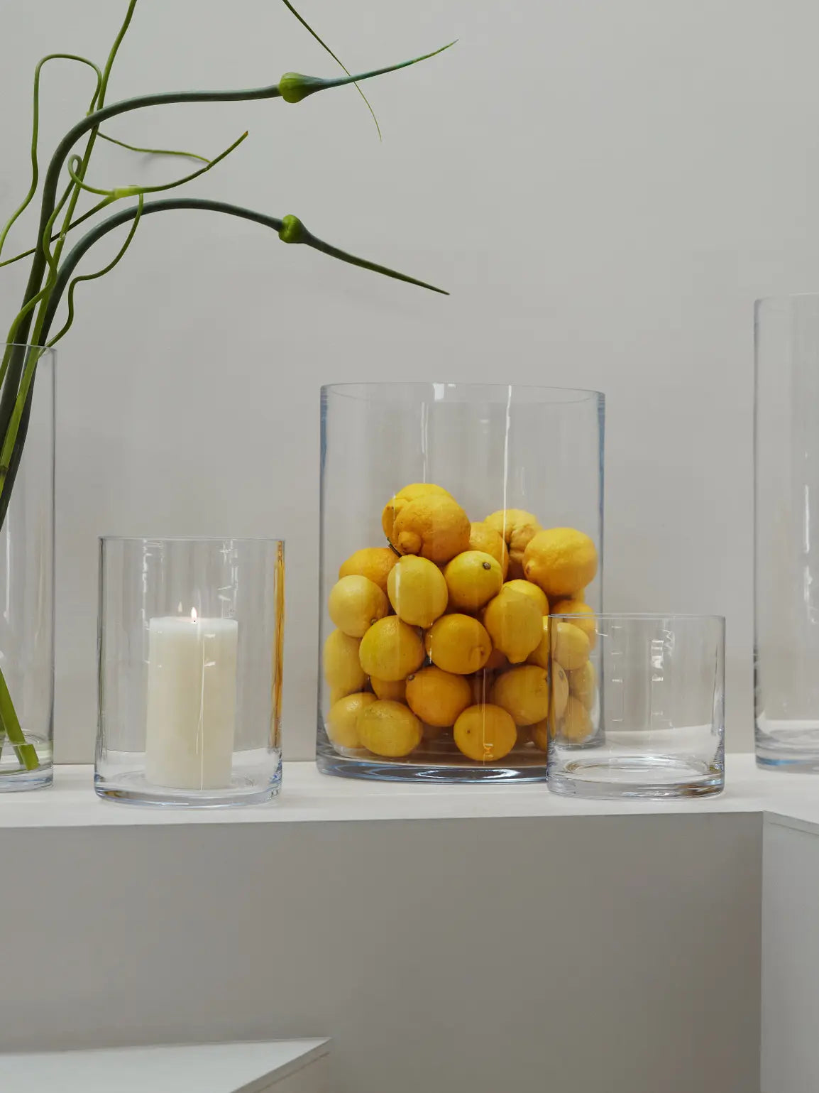 Column Vase/Candleholder H40 x Ø30cm Clear