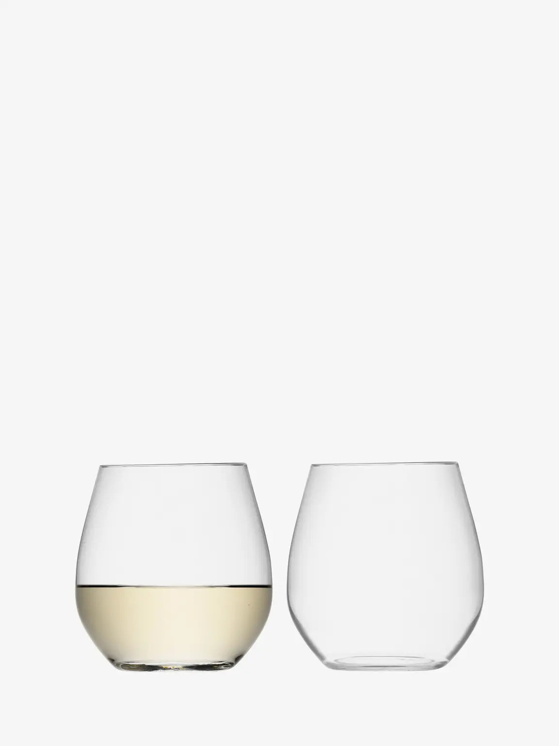 White Wine Glass 370ml Clear x 2