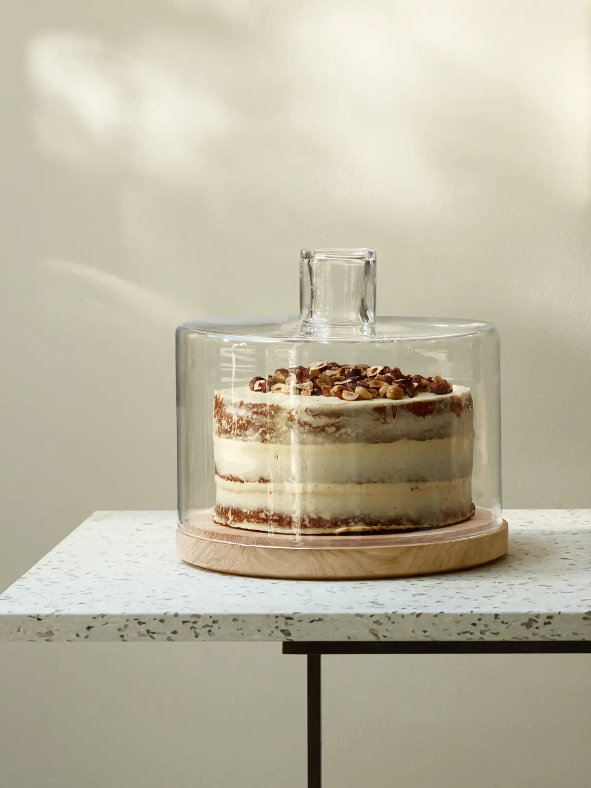 Lotta Cake/Cheese Dome & Ash Base Ø25/Ø25.5cm Clear