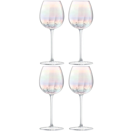 Pearl White Wine Glass 325ml Mother of Pearl x 4