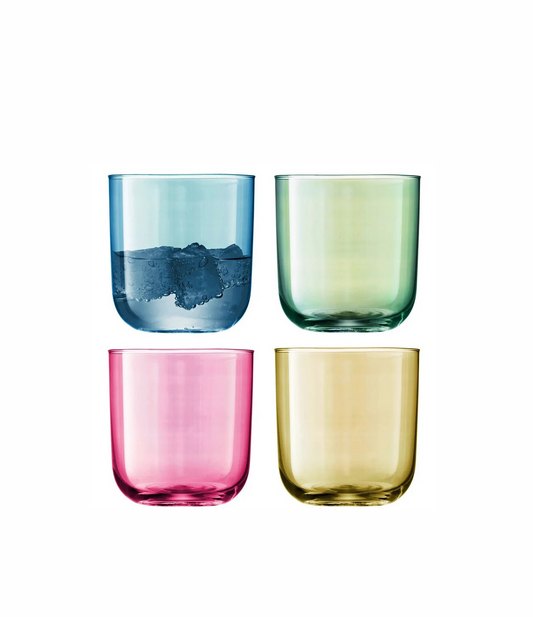 Polka Tumbler 420ml Pastel Assorted x 4