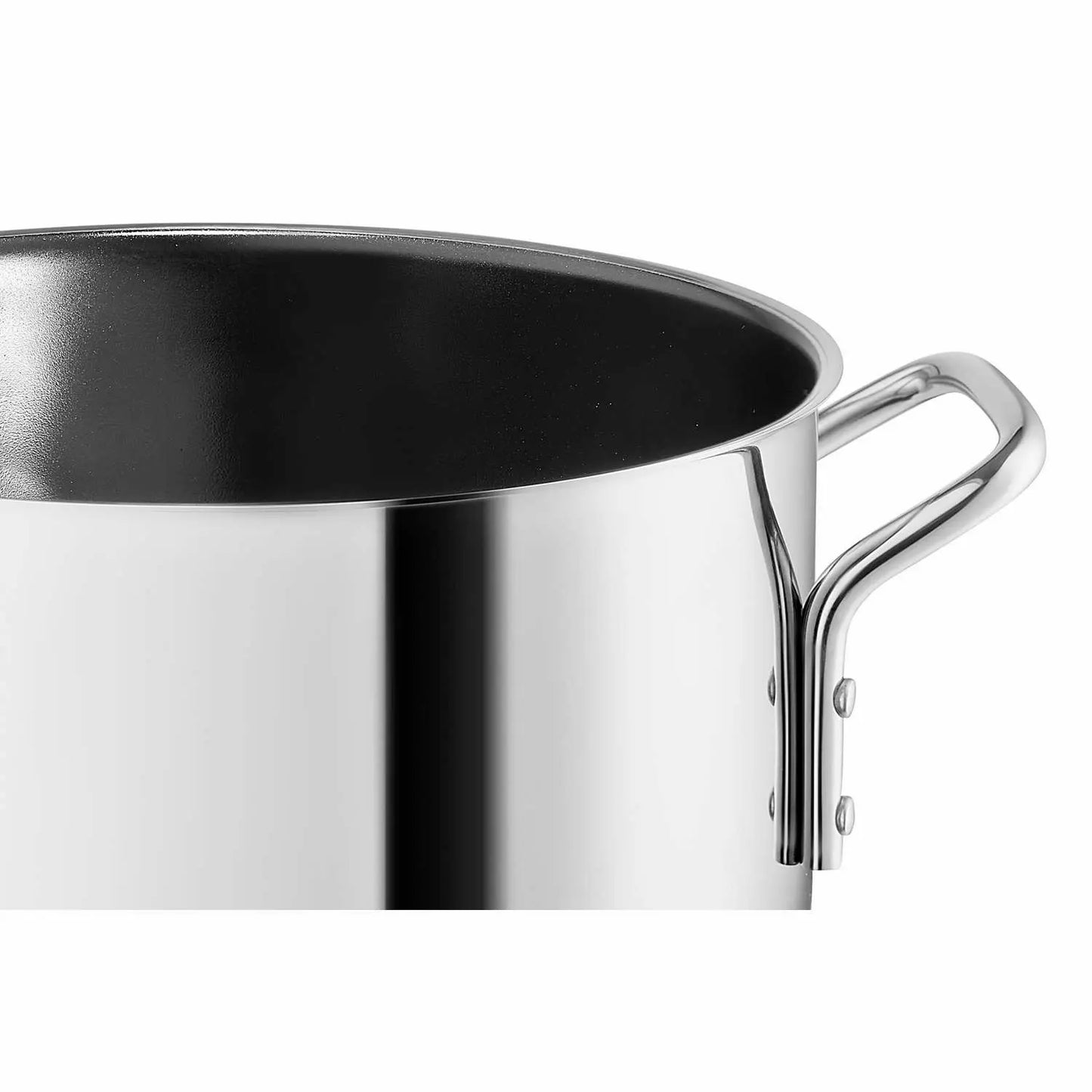 Stainless steel pot - 4.8 l - ceramic Slip-Let® non-stick