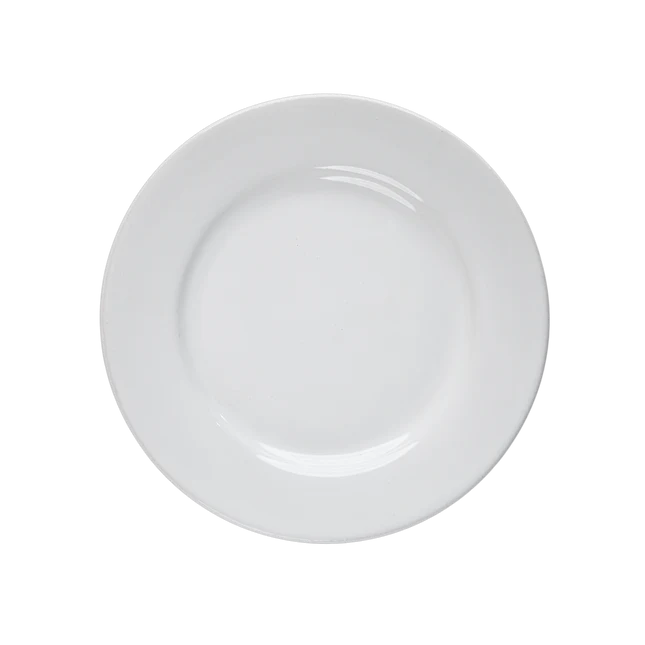 Flat Plate 10 Inch Ivory Porcelain