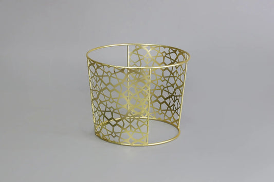 BrightStone Elevation 8-Inch Round Gold Buffet Stand