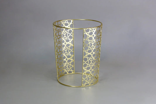 BrightStone Elevation 12-Inch Round Gold Buffet Stand