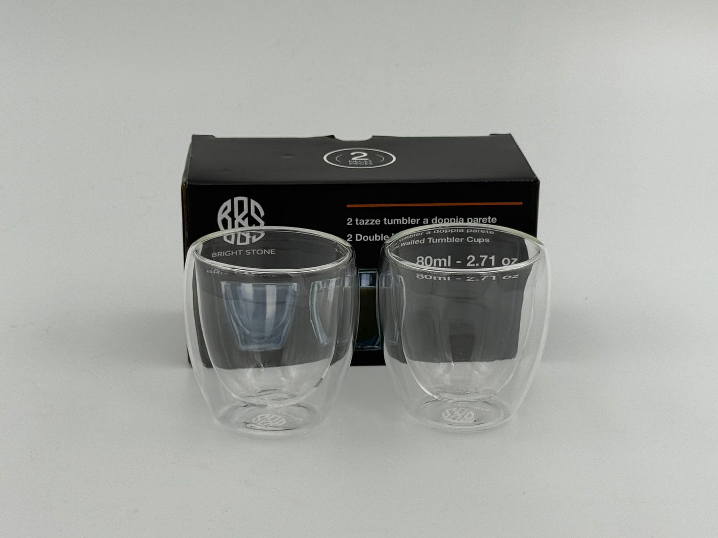 Double Wall Glass, Capacity: 80 ml, 2 pcs/set