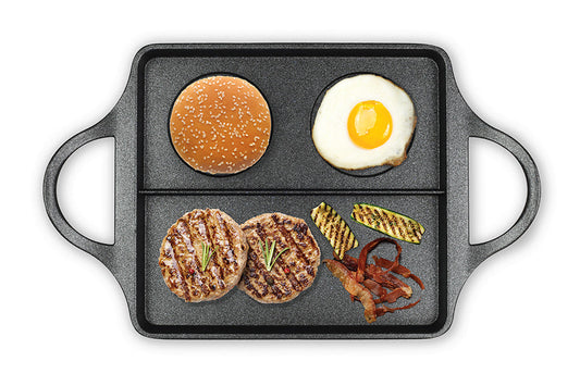 Risoli BB Burger Flat Griddle Pan Cast Iron Handle