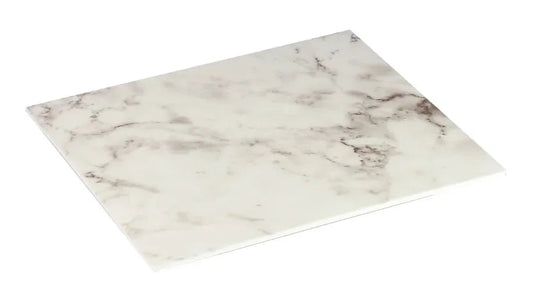 3226FPW9 Marble Half Footed Platter (Carrara)