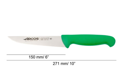 CHEF'S KNIFE 6" Green 150 MM, NITRUM® Stainless Steel, Polypropylene (PP), Arcos