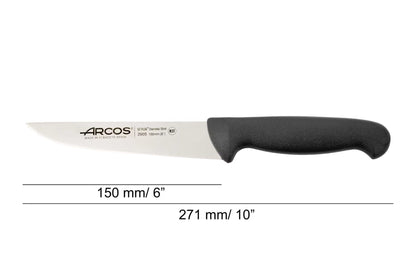 CHEF'S KNIFE 6" Black 150 MM, NITRUM® Stainless Steel, Polypropylene (PP), Arcos
