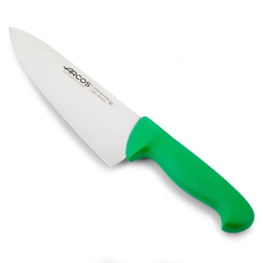 CHEF´S KNIFE GREEN 8" 200 MM, NITRUM® Stainless Steel, Polypropylene (PP), Arcos
