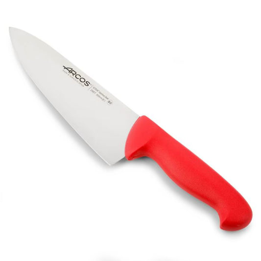 CHEF'S KNIFE Red 8" 200 MM, NITRUM® Stainless Steel, Polypropylene (PP), Arcos