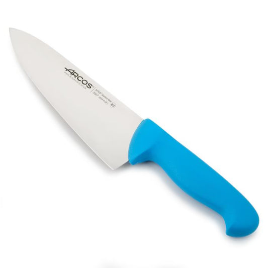 CHEF'S KNIFE Blue 8" 200 MM, NITRUM® Stainless Steel, Polypropylene (PP), Arcos