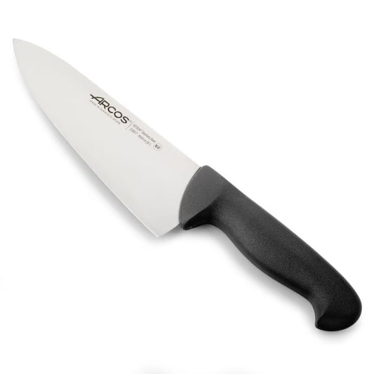 CHEF'S KNIFE 8" Black 200 MM, NITRUM® Stainless Steel, Polypropylene (PP), Arcos