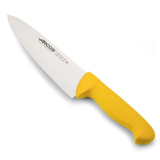 CHEF’S KNIFE 8" Yellow 200 MM, NITRUM® Stainless Steel, Polypropylene (PP), Arcos