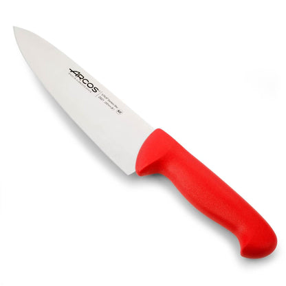 CHEF’S KNIFE 8" Red 200 MM, NITRUM® Stainless Steel, Polypropylene (PP), Arcos