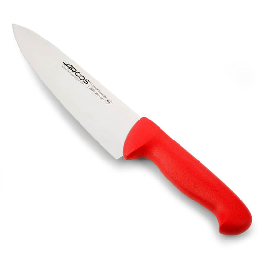 CHEF’S KNIFE 8" Red 200 MM, NITRUM® Stainless Steel, Polypropylene (PP), Arcos