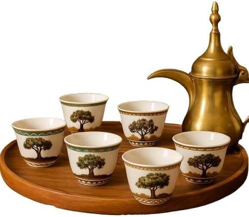 Gahwa Cups Set of 6 – Ghaf Tree Arabic Coffee Cups | Solo Home