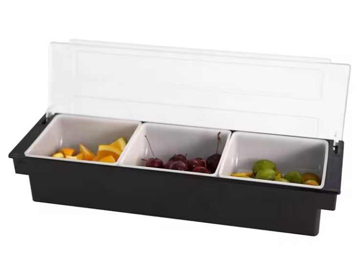 BrightStone 3 Compartment Holder JD-B3B Food Storage Organizer