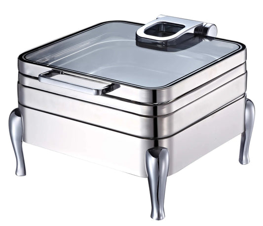 CHAFING DISH 9L Oblong, Flat Glass Lid