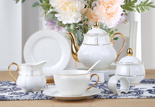 DS-23A105 31 Pcs Round Tea Set 6" Cake Plate x6