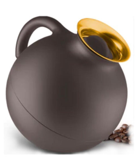 Vacuum Jug Globe 1.0L - Chocolate Gold Rim