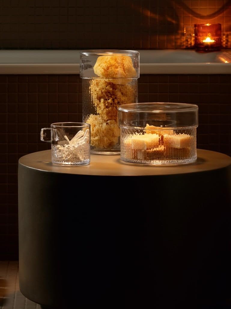 LSA Wicker Container & Lid Clear