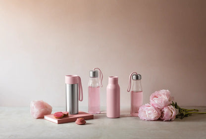 Glass drinking bottle - 0.5 liters - Rose quartz