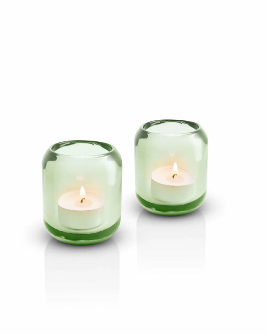 2 Acorn Tealight Holder - Jade