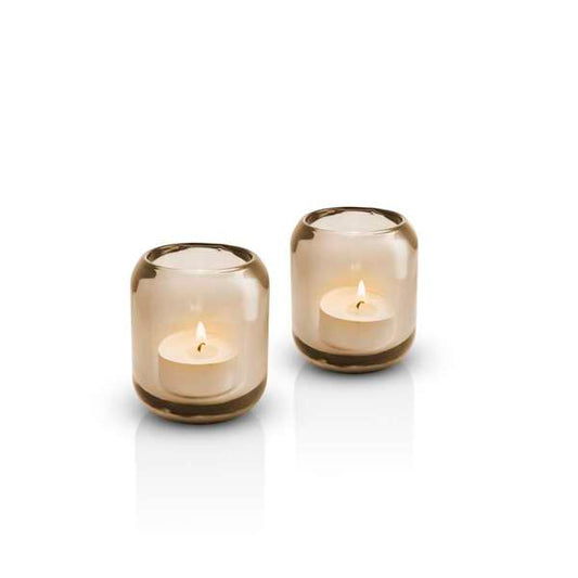 2 Acorn Tealight Holder Hazel Brown - Eva Solo