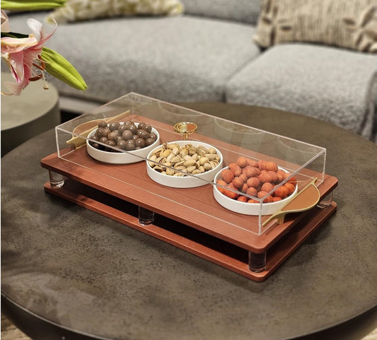 NT-3-BR Nuts Serving Stand